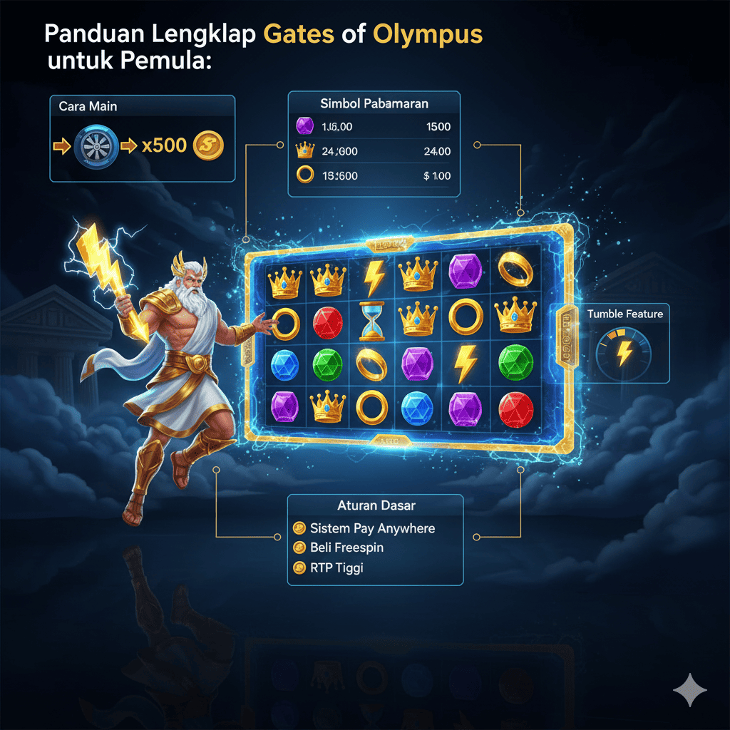 Panduan Lengkap Gates of Olympus untuk Pemula: Cara Main, Simbol Pembayaran, & Aturan Dasar
